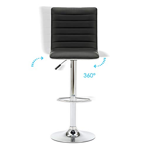 IntimaTe-WM-Heart-Lot-de-2-Tabourets-de-Bar-avec-Dossier-Rglable-en-Similicuir-Socle-et-Repose-Pieds-Chroms-0-2