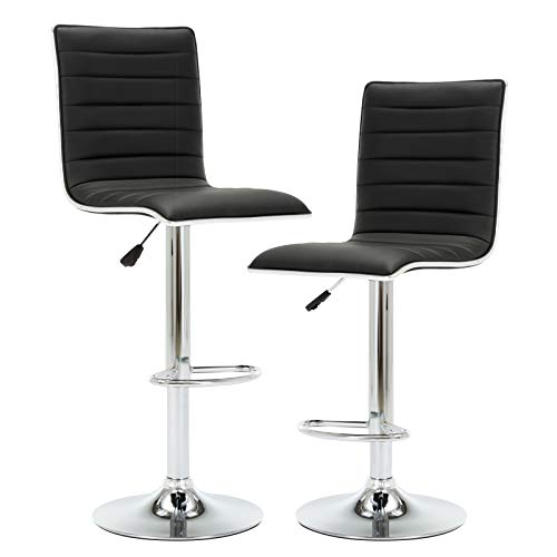IntimaTe-WM-Heart-Lot-de-2-Tabourets-de-Bar-avec-Dossier-Rglable-en-Similicuir-Socle-et-Repose-Pieds-Chroms-0