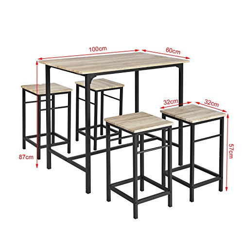 SoBuy-OGT11-N-Set-de-1-Table-4-Tabourets-Ensemble-table-de-bar-bistrot-4-tabourets-avec-repose-pieds-Table-Mange-debout-Table-haute-cuisine-0-0