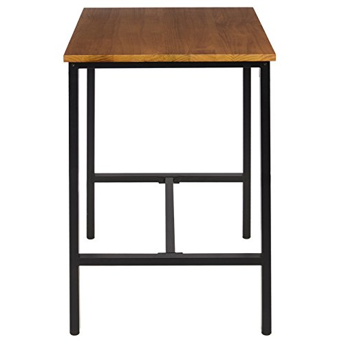 WOLTU-1-X-Table-de-Bar-Table-de-bistrot-Table--Manger-Structure-en-mtalPlateau-en-Bois-Massif66x66x110cm-LxPxH-Chne-BT12hei-0-2
