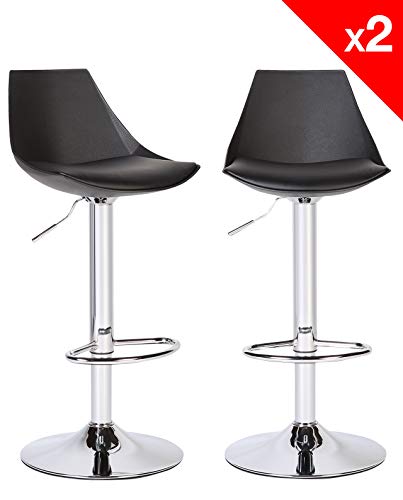 KAYELLES-Lot-de-2-tabourets-de-Bar-Moderne--chaises-de-Bar-rglables-Cuisine-Sono-0