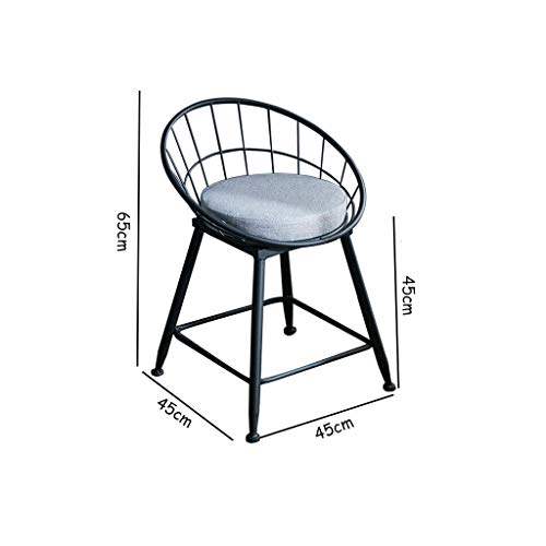 Tabouret-Haut-SimpleTabourets-de-Bar-en-Fer-forgCoussin-en-LinCapacit-de-Charge-150-kg-Convient-pour-Les-Restaurants-Bars-Multi-Taille-en-Option-Noir-0-1