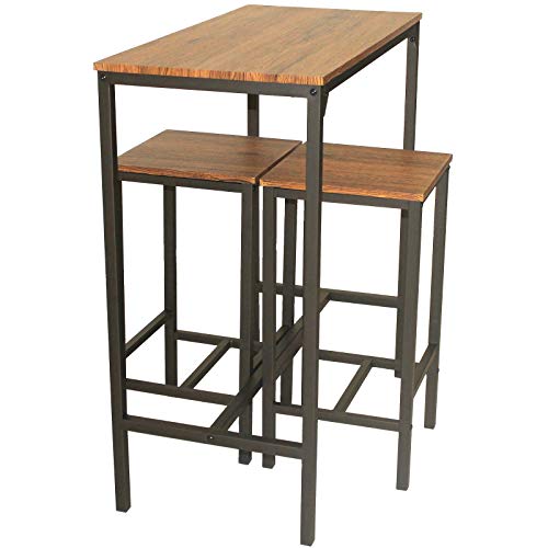 YELLOO-Mod-Ibiza-Ensemble-de-Table-et-2-tabourets-Brun-H97cm-Meubels-Design-0-2