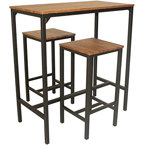 YELLOO-Mod-Ibiza-Ensemble-de-Table-et-2-tabourets-Brun-H97cm-Meubels-Design-0