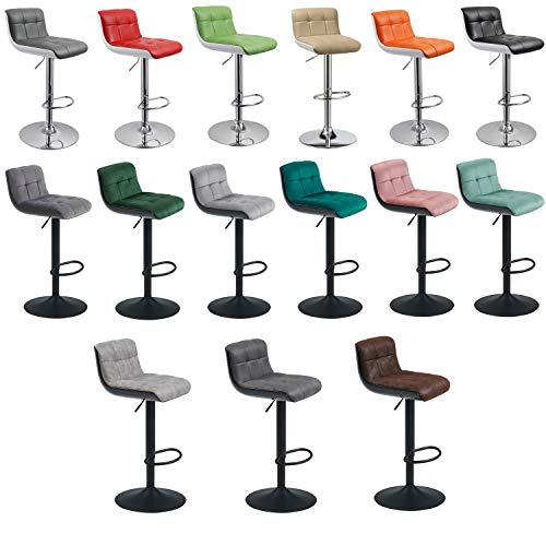 Duhome-Tabouret-de-Bar-Lot-de-2-en-Similicuir-Plastique-mlange-avec-Dossier-slection-de-Couleur--Hauteur-rglable-205-0