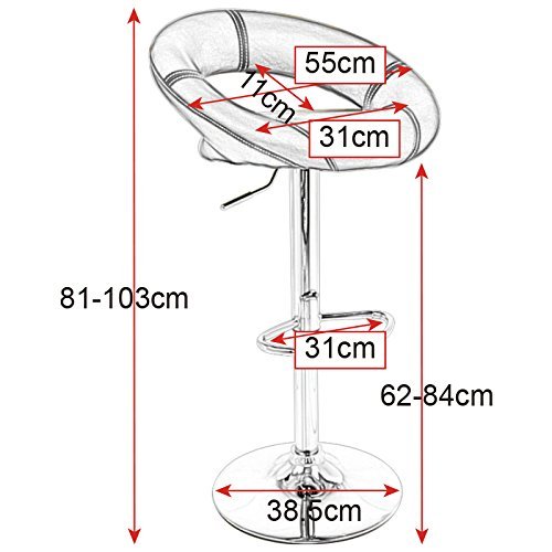 WOLTU-3871-X-Tabouret-de-Bar-Rglabletabourets-en-Similicuir-sige-Bien-rembourr-avec-Caoutchouc-Anti-drapant-0-1