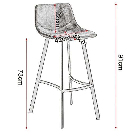 WOLTU-Lot-de-2-Tabouret-de-Bar-en-mtal-Design-en-Similicuir-assises-Acier-JambesBH79br-2-Brun-0-1