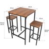 YELLOO-Mod-VIAREGGIO-Set-Bar-Table-et-2-tabourets-Brun-Table-Carre-Haute-110-cm-0-0