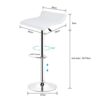 POPSPARK-Tabouret-de-Bar-Lot-de-2-Design-en-Cuir-Simili-et-Mtal-chrom-Tabourets-Rglable-Blanc-0-0 POPSPARK-Tabouret-de-Bar-Lot-de-2-Design-en-Cuir-Simili-et-Mtal-chrom-Tabourets-Rglable-Blanc-0-0