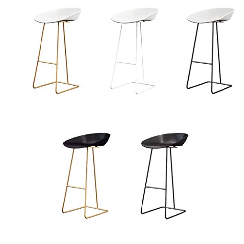 Tabourets-de-Bar-Chaise-de-Cuisine-Cuisine-Bar-Cafe-Armature-en-Fer-Solide-Tapis-PP-Confortable-capacit-de-Charge-maximale-150-kg-Blanc-et-Noir-0-2