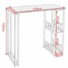 WOLTU-1467-Table-de-Bar-Table-de-Bistrot-Table-de-comptoir-avec-2-tablettes-Structure-en-mtal-Plateau-en-MDF120x50x105cm-0-1 WOLTU-1467-Table-de-Bar-Table-de-Bistrot-Table-de-comptoir-avec-2-tablettes-Structure-en-mtal-Plateau-en-MDF120x50x105cm-0-1