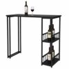 WOLTU-1467-Table-de-Bar-Table-de-Bistrot-Table-de-comptoir-avec-2-tablettes-Structure-en-mtal-Plateau-en-MDF120x50x105cm-0-2 WOLTU-1467-Table-de-Bar-Table-de-Bistrot-Table-de-comptoir-avec-2-tablettes-Structure-en-mtal-Plateau-en-MDF120x50x105cm-0-2