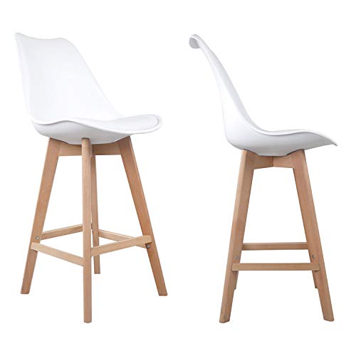 Happy-Garden-Lot-de-2-tabourets-scandinaves-Sven-Blanc-avec-Coussin-0-0
