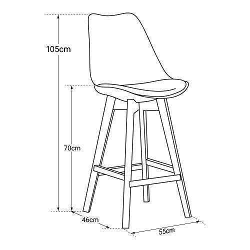 Happy-Garden-Lot-de-2-tabourets-scandinaves-Sven-Blanc-avec-Coussin-0-2