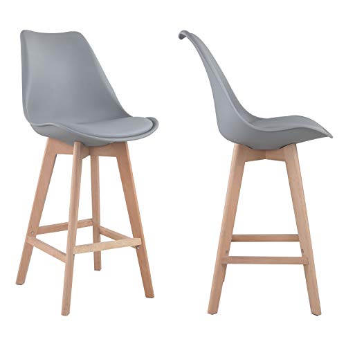 Happy-Garden-Lot-de-2-tabourets-scandinaves-Sven-Gris-avec-Coussin-0-0