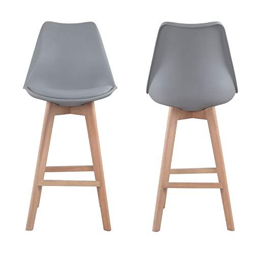 Happy-Garden-Lot-de-2-tabourets-scandinaves-Sven-Gris-avec-Coussin-0-1