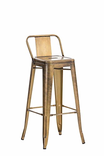 CLP-Tabouret-de-Bar-en-Mtal-Mason-Tabouret-de-Bar-Industriel-Dossier-et-Repose-Pied-Chaise-de-Cuisine-ou-Bar-Design-Confortable-Couleur-Or-0-0