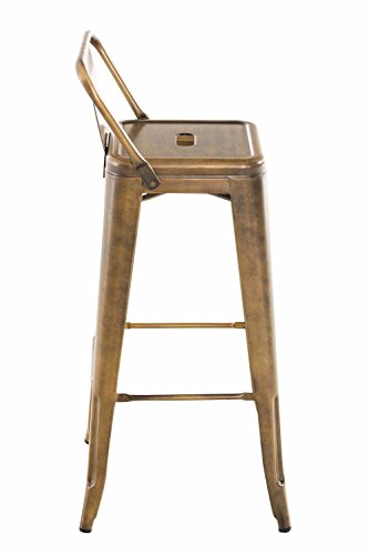 CLP-Tabouret-de-Bar-en-Mtal-Mason-Tabouret-de-Bar-Industriel-Dossier-et-Repose-Pied-Chaise-de-Cuisine-ou-Bar-Design-Confortable-Couleur-Or-0-2