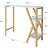 SoBuy-FWT56-W-Table-de-Bar-Table-Haute-de-Bar-Mange-Debout-Cuisine-avec-2-tagres-de-Rangement-Pied-en-Forme-K-Blanc-0-1