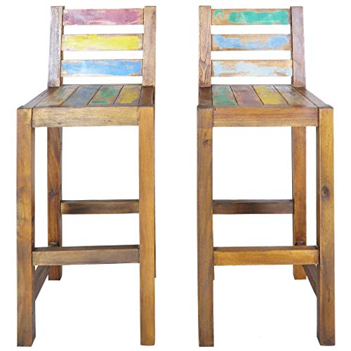 vidaXL-2x-Tabouret-de-Bar-Bois-Recycl-de-Bateau-Chaise-Cuisine-Meuble-de-Bar-0-1