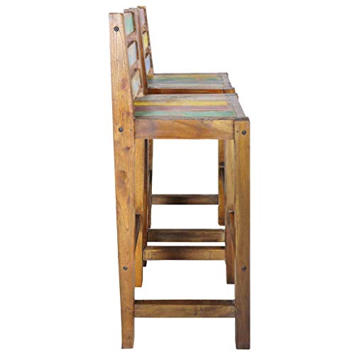 vidaXL-2x-Tabouret-de-Bar-Bois-Recycl-de-Bateau-Chaise-Cuisine-Meuble-de-Bar-0-2