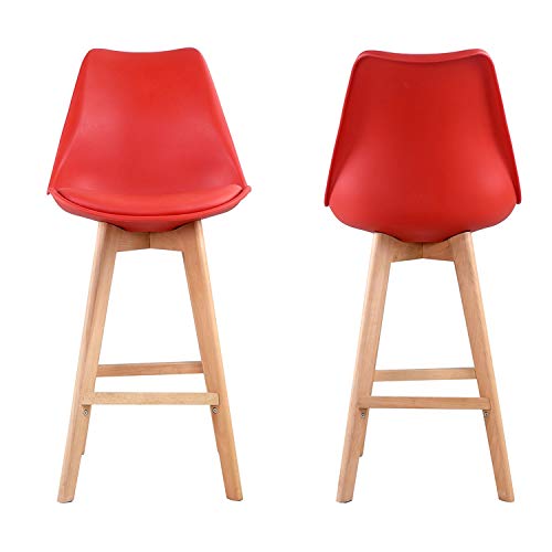 Happy-Garden-Lot-de-2-tabourets-scandinaves-Sven-Rouge-avec-Coussin-0-1