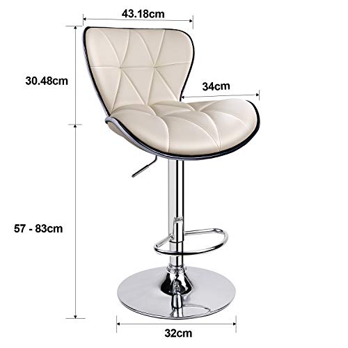 Leader-AccessoriesLot-de-2-Coquille-Tabourets-de-Bar-Avec-Diagonal-Line-Tabouret-pivotant-Rglable-et-Adjustable-pour-Bar-Comptoir-ou-Cuisine-0-1