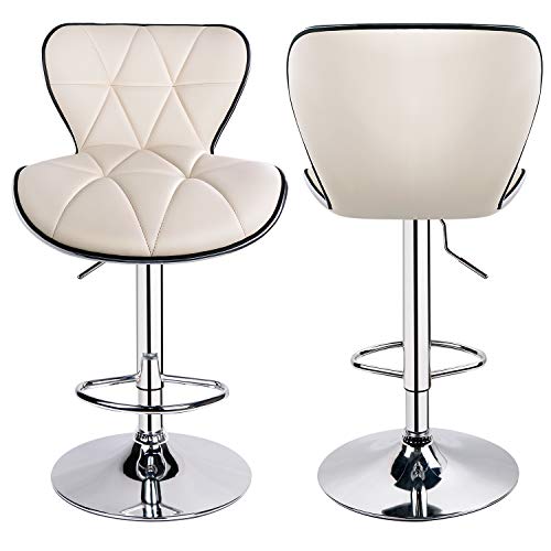 Leader-AccessoriesLot-de-2-Coquille-Tabourets-de-Bar-Avec-Diagonal-Line-Tabouret-pivotant-Rglable-et-Adjustable-pour-Bar-Comptoir-ou-Cuisine-0-2