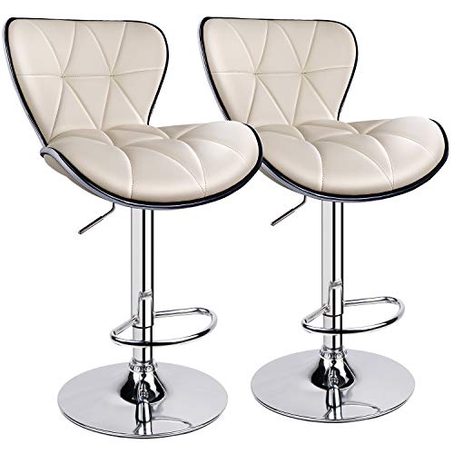 Leader-AccessoriesLot-de-2-Coquille-Tabourets-de-Bar-Avec-Diagonal-Line-Tabouret-pivotant-Rglable-et-Adjustable-pour-Bar-Comptoir-ou-Cuisine-0