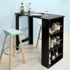 SoBuy-FWT17-Sch-Table-de-Bar-Mange-Debout-Table-Haute-de-Cuisine-avec-3-tagres-de-Rangement-Noir-Dimensions-112-x-106-x-57-cm-0-0 SoBuy-FWT17-Sch-Table-de-Bar-Mange-Debout-Table-Haute-de-Cuisine-avec-3-tagres-de-Rangement-Noir-Dimensions-112-x-106-x-57-cm-0-0
