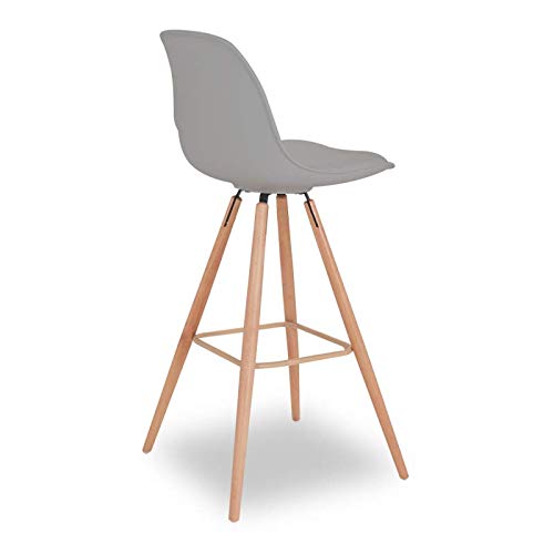 IDMarket-Lot-de-4-tabourets-de-Bar-SARA-Gris-Clair-0-2