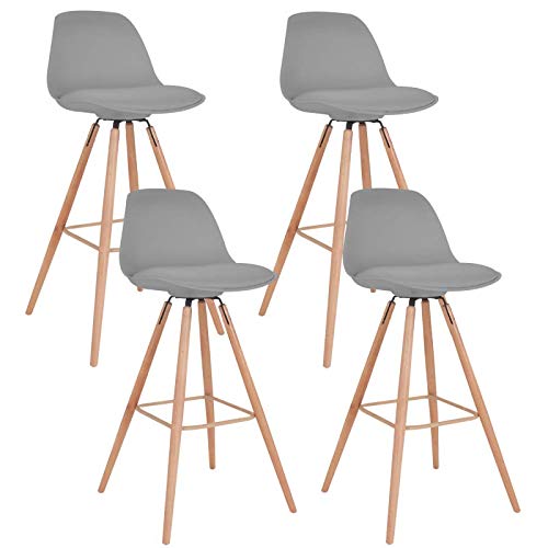 IDMarket-Lot-de-4-tabourets-de-Bar-SARA-Gris-Clair-0