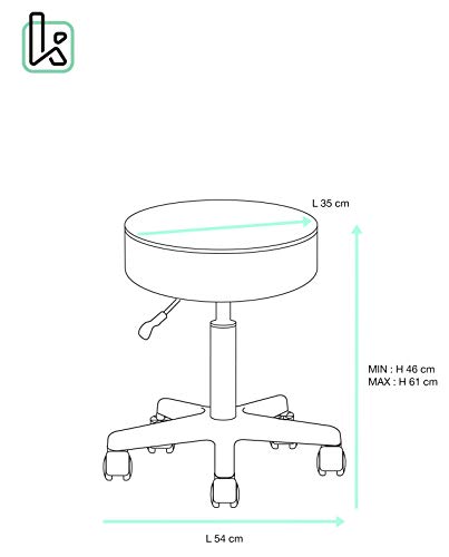KAYELLES-Tabouret-Bureau--roulettes-Y-pivotant-360-rglable-en-Hauteur-0-1