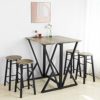 SoBuy-OGT24-N-Set-de-1-Table-4-Chaises-Ensemble-Table-de-Bar-bistrot-4-tabourets-Table-Mange-Debout-Table-Haute-Cuisine-Table–Manger-Table-de-Balcon-avec-Repose-Pieds-Table-Pliante-0-1