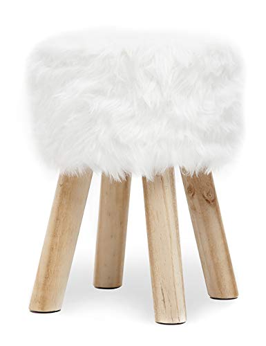 Suhu-Pouf-Tabouret-Fourrure-Repose-Pied-de-Salon-Design-Rond-Chaise-Moderne-Sige-Vintage-Deco-Repos-Pieds-en-Bois-0