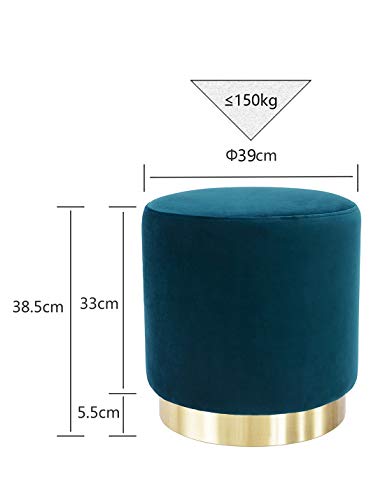 Suhu-Pouf-Tabouret-Velours-Coiffeuse-Repose-Pied-Rond-de-Salon-Design-Chaise-Moderne-Sige-Vintage-Deco-Bas-en-Mtal-Gold-0-2