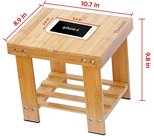 Yoassi-Tabouret-Bas-en-Bamboo-Naturel-avec-Etagre-de-Rangement-pour-Enfants-et-Adultes-0-0