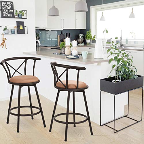 Homy-Casa-Tabouret-de-Bar-Ensemble-de-2-tabourets-de-Bar-industriels-de-Style-Chaise-Vintage-avec-Repose-Pieds-Design-rembourr-de-Mousse-de-24-Pouces-pour-Le-Salon-ou-la-Cuisine-0-2