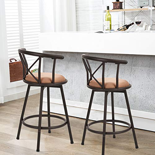 Homy-Casa-Tabouret-de-Bar-Ensemble-de-2-tabourets-de-Bar-industriels-de-Style-Chaise-Vintage-avec-Repose-Pieds-Design-rembourr-de-Mousse-de-24-Pouces-pour-Le-Salon-ou-la-Cuisine-0