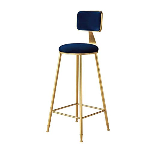 Moderne-Velvet-haut-Tabouret-Chaise-haute-Chaise-caf-moderne-Chaise-de-salle-Fer-forg-Tabouret-de-bar-Banc-de-cuisine-intrieure-45cm-65cm-75cm-A-0