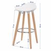 SONGMICS-Tabourets-de-Bar-Lot-de-2-Pieds-en-Bois-de-htre-Hauteur-de-lAssise-73-cm-Assise-en-Plastique-ABS-Blanc-LJB20W-0-2 SONGMICS-Tabourets-de-Bar-Lot-de-2-Pieds-en-Bois-de-htre-Hauteur-de-lAssise-73-cm-Assise-en-Plastique-ABS-Blanc-LJB20W-0-2