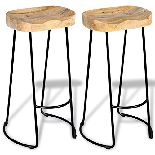 vidaXL-2X-Bois-de-Manguier-Massif-Tabouret-de-Bar-Gavin-Meuble-de-Bistrot-0-1