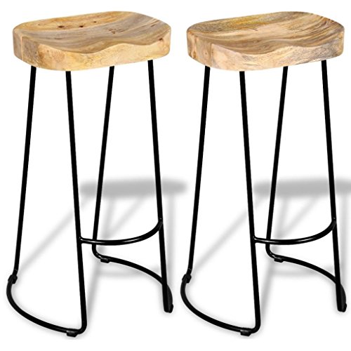 vidaXL-2X-Bois-de-Manguier-Massif-Tabouret-de-Bar-Gavin-Meuble-de-Bistrot-0