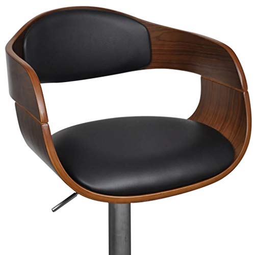 vidaXL-Bois-Courb-Tabouret-de-Bar-Cuir-Synthtique-Chaise-de-Bistrot-Pub-0-1