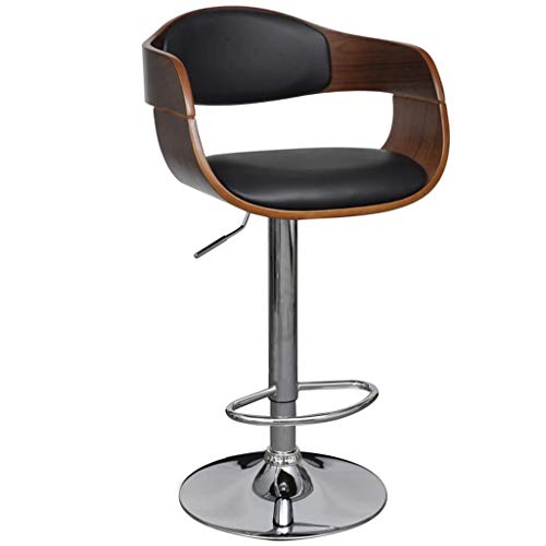 vidaXL-Bois-Courb-Tabouret-de-Bar-Cuir-Synthtique-Chaise-de-Bistrot-Pub-0