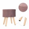 WOLTU-SH08serie2-Tabouret-Rond-Pouf-Coffre-de-Rangement-Repose-Piedssige-en-LinVelours-Pieds-en-Bois-Massif-0-1