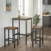 VASAGLE-Table-Haute-Table-de-Bar-carre-Cadre-en-Acier-Robuste-60-x-60-x-90-cm-Montage-Facile-pour-Cuisine-Salon-Style-Industriel-Marron-Rustique-et-Noir-LBT25X-0-0 VASAGLE-Table-Haute-Table-de-Bar-carre-Cadre-en-Acier-Robuste-60-x-60-x-90-cm-Montage-Facile-pour-Cuisine-Salon-Style-Industriel-Marron-Rustique-et-Noir-LBT25X-0-0