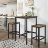 VASAGLE-Table-Haute-Table-de-Bar-carre-Cadre-en-Acier-Robuste-60-x-60-x-90-cm-Montage-Facile-pour-Cuisine-Salon-Style-Industriel-Marron-Rustique-et-Noir-LBT25X-0-1 VASAGLE-Table-Haute-Table-de-Bar-carre-Cadre-en-Acier-Robuste-60-x-60-x-90-cm-Montage-Facile-pour-Cuisine-Salon-Style-Industriel-Marron-Rustique-et-Noir-LBT25X-0-1