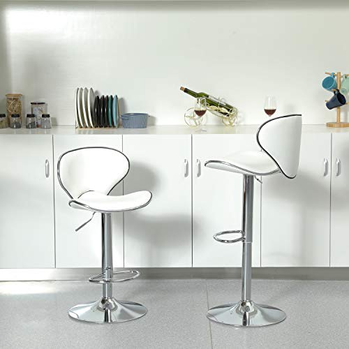 DICTAC-Pivotant-Tabouret-de-Bar-rglable-Tabouret-Bar-lot-2-Cuir-Blanc-Tabouret-de-Bar-Industriel-avec-Dossier-Cuisine-Tabouret-Bar-Rotatif-0-1