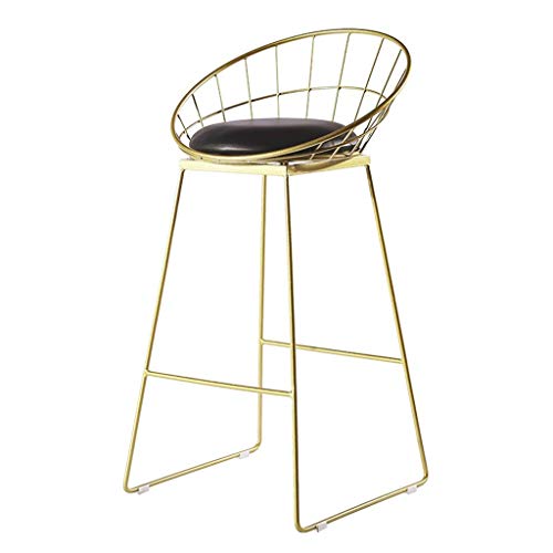 YLCJ-Tabouret-de-Bar-Moderne-65-75cm-Tabouret-Nordique-Chaise-Haute-Chaise-de-Salle--Manger-Chaise-avec-Assise-en-PU-Chaise-en-Fer-forg-avec-Pied-en-mtal-dor-Max-Charge-200kg-0